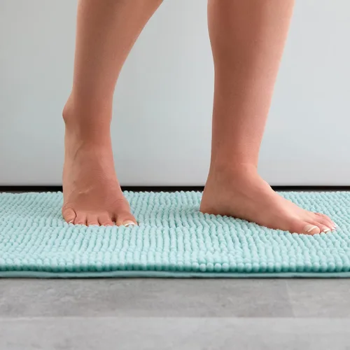 Vista 9 de Linenspa Juego de 2 tapetes de baño de felpilla, antideslizantes, absorbentes de agua, de secado rápido, lavables a máquina, alfombras de baño