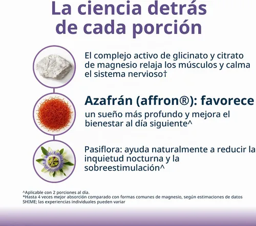 Vista 5 de Metagenics MagActive - Polvo de noche de magnesio con azafrán, 30 paquetes