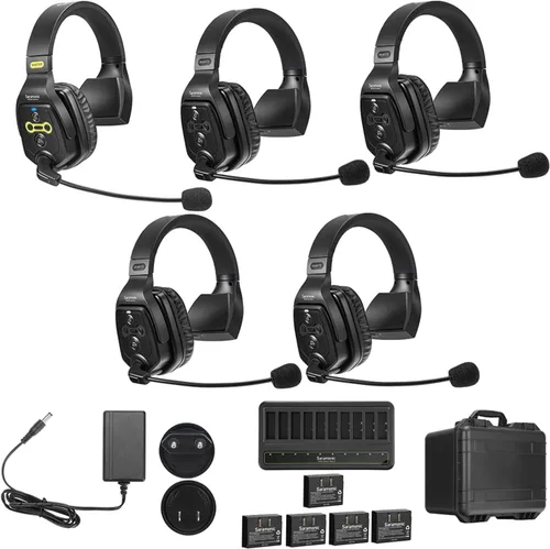 Vista 14 de Saramonic WiTalk-WT2D Full Duplex Wireless Intercom Headset System para 2 Personas 1.9GHz Comunicación Intercomunicador Auriculares con Estuche