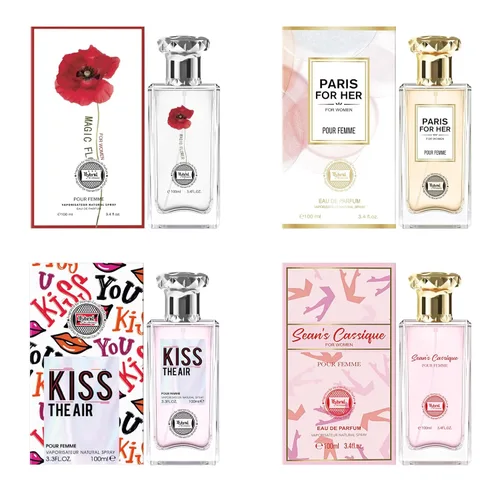 Vista 16 de Hybrid & Company Mujer 4 unids Black Opinion La Vie En Rose Paris Para Su Primavera Floración Perfume Natural Spray Fresco Fragancia