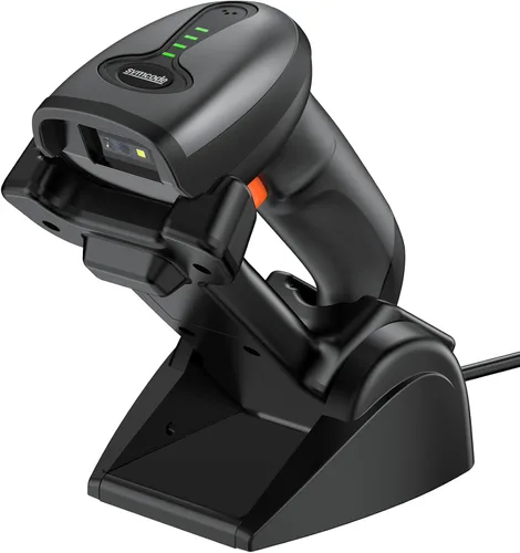Vista 12 de Symcode Escáner de código de barras USB 1D con soporte Lector de código de barras láser con cable de mano con soporte de cuello de cisne y cable