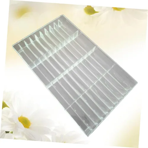 Vista 4 de Elegante organizador de almacenamiento de maquillaje acrílico 40 ranuras para sombra de ojos Blush caja de almacenamiento de acrílico grande