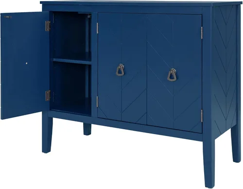 Vista 5 de VilroCaz Armario de almacenamiento multifuncional, gabinete de almacenamiento de madera para bufé, sofá, mesa, mesa auxiliar con estante ajustable
