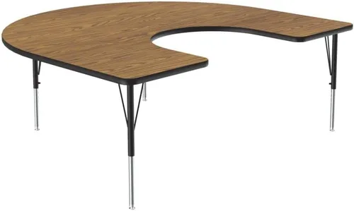 Vista 34 de Correll - Mesa rectangular de actividades para el aula de 24 x 36 pulgadas, altura ajustable (19-29 pulgadas), parte superior de nogal colonial
