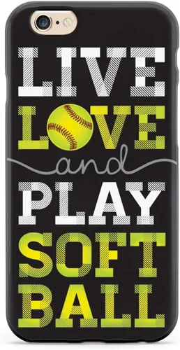 Vista 14 de Inspired Cases - Compatible con iPhone Xs Max - Funda protectora con textura 3D para Apple iPhone Xs Max - Live Love & Play Softbol