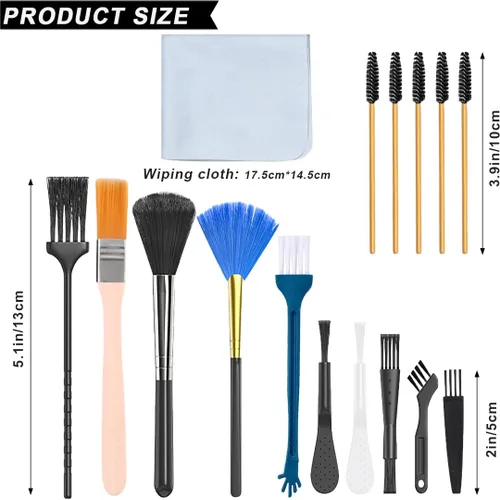 Vista 2 de Kit de limpieza de teléfono celular, 116 piezas limpiador de altavoces para iPhone y Android, limpiador de puerto de carga de pantalla de teléfono