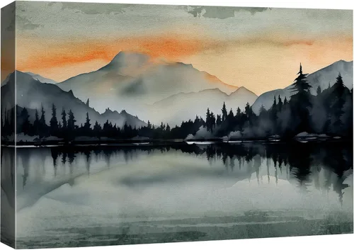 Vista 33 de SIGNFORD Lienzo impreso para pared, árboles de abedul dorados de otoño, bosque, decoración de guardería, paisaje decorativo, relajante, tranquilo