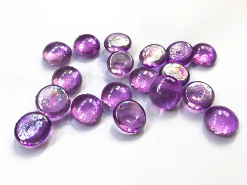 Vista 9 de Piedra preciosa de cristal, guijarros planos de canicas de 1 libra para rellenos de jarrones, dispersión de mesa, pecera de acuario, decoración