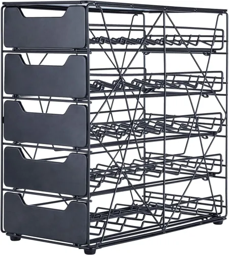 Vista 5 de K - Portavasos para mostrador pequeño para Keurig K-cup Holder para Mr Coffee for Tea (105 cápsulas-5 niveles)
