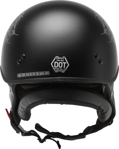 Vista 2 de GMAX HH-65 Naked DOT aprobado medio casco para motocicleta, ciclomotor, scooter y más