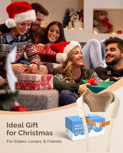 Vista 6 de AIRSEE Masajeador Shiatsu inalámbrico de cuello y hombros con calor, batería de más de 200 minutos, cabeza de flor de ciruelo mejorada 2025
