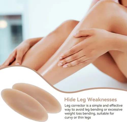 Vista 6 de 1 par de almohadillas para pantorrillas, corrector de piernas autoadhesivas para mujer, agradable a la piel, almohadilla de forma de pierna