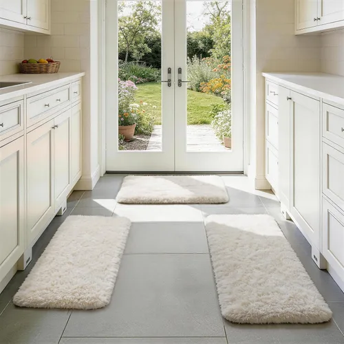 Vista 74 de Ophanie - Alfombras para sala de estar, antideslizante y suave, de felpa grandes y peludas para dormitorio, peludas para niños y niñas, decoración