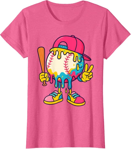 Vista 19 de Camiseta de béisbol Ice Cream Drip Youth Back To School Baseball Stuff