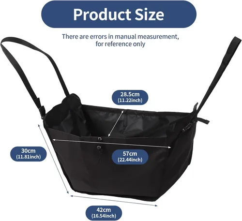 Vista 2 de Organizador de asiento de automóvil – Bolsa de viaje de almacenamiento de asiento de pasajero de gran capacidad, portátil, plegable y plegable