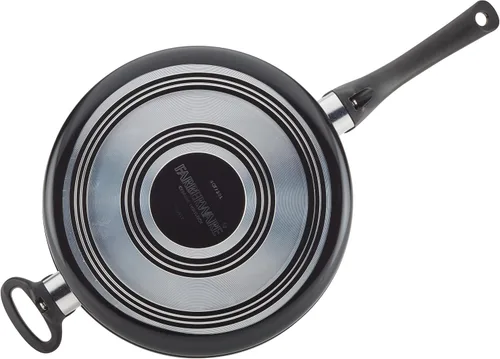 Vista 7 de Farberware Glide Ceramic Sartén Antiadherente / Sartén para Saltear / Sartén para Freír con Tapa y Mango Auxiliar - 4 Cuartos, Negro