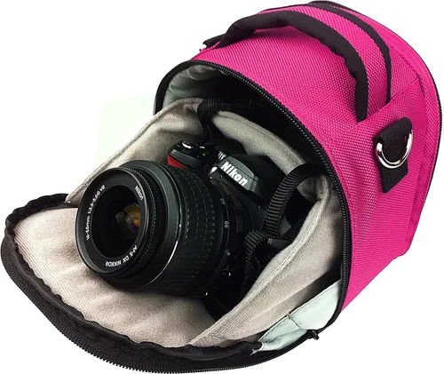 Vista 5 de Vangoddy – Laurel Bolsa para Nikon Coolpix P990/P610/P900/P530/P600/P7800/P520/P510/P500/P100/P90/P80 Digital SLR Cámaras (Rosa)