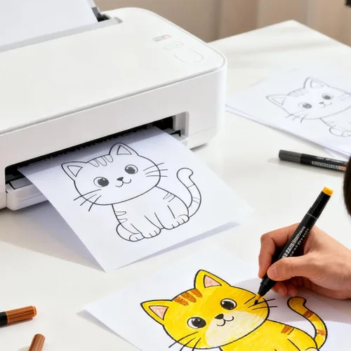 Vista 7 de HOIGON 400 hojas de papel de impresora térmica plegable A4, papel térmico de secado rápido de 8.5 x 11 pulgadas para impresora portátil