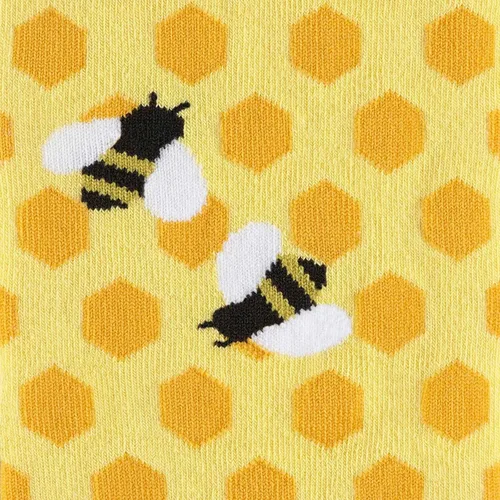 Vista 3 de Sock It To Me, Rodilla Alta Funky Las abejas de la rodilla, Rodillas de abeja amarillas