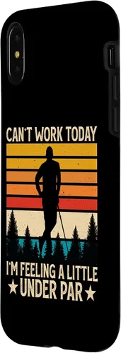 Vista 2 de iPhone X/XS Can't Work Today I'm Feeling A Little Under Par - Funny Golf Case