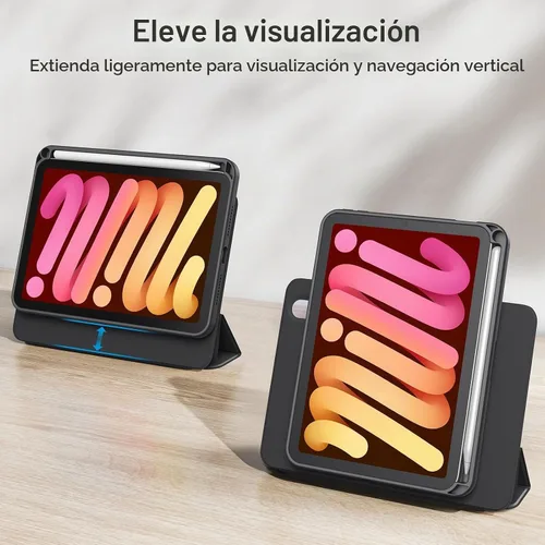 Vista 7 de SPARIN Funda para iPad mini 7 A17 Pro 2024/iPad Mini 6 2021 de 8.3 pulgadas, cubierta magnética desmontable, soporte vertical/horizontal con soporte