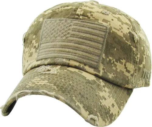 Vista 100 de KBETHOS Tactical Operator Collection USA Fishing Mesh Ballcap Flag Patch America Outdoors Trucker Baseball Cap