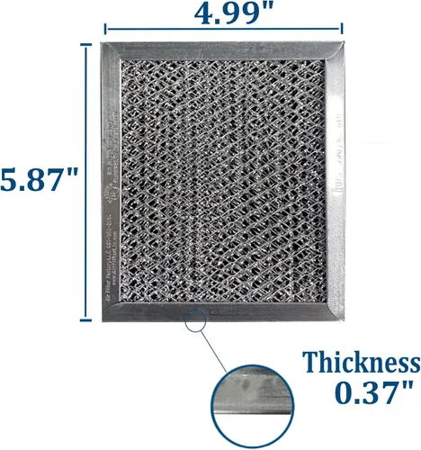 Vista 2 de Air Filter Factory 5 filtros de carbón para horno de microondas de 5-7/8 x 3/8, paquete de 2