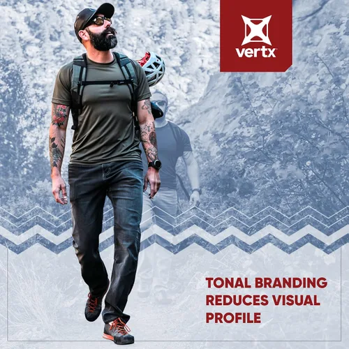 Vista 5 de Vertx Short Sleeve Tactical T Shirt, Undershirt Base Layer for Athletic, Workout, Police and Security-Pull on Longline