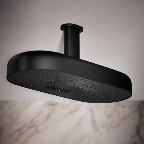 Vista 2 de KOHLER 26297-BL Statement™ Cabezal de lluvia oblongo, multifunción, 2.5 gpm, color negro mate