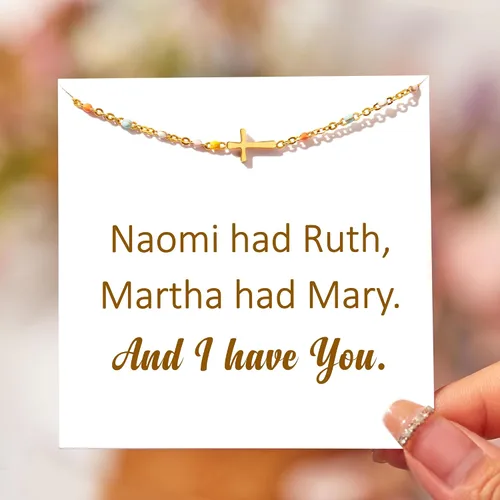 Vista 6 de STORYJEWELLERY Friend Bracelet, Friend Christmas Gifts for Women, Friendship Bracelets, Cross Bracelets, Religious & Christian Gifts for Women, BFF