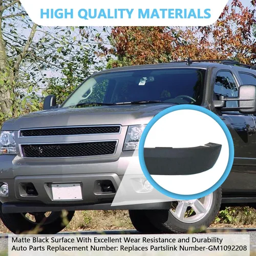 Vista 5 de Perfit Liner - Cenefa de parachoques delantero para Chevy Avalanche Tahoe 2007-2014 Compatible con Chevy Avalanche Tahoe Suburban 1500 2500 2500