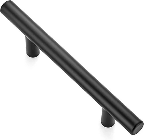 Vista 12 de Ravinte Paquete de 1 tiradores de gabinete de 6 pulgadas de acero inoxidable negro mate para cajones de cocina, tiradores de armario de 6 pulgadas