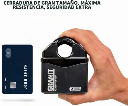 Vista 2 de Abus 37RK/80 KD Granit Candado de seguridad extrema en acero con llaves de candado diferente