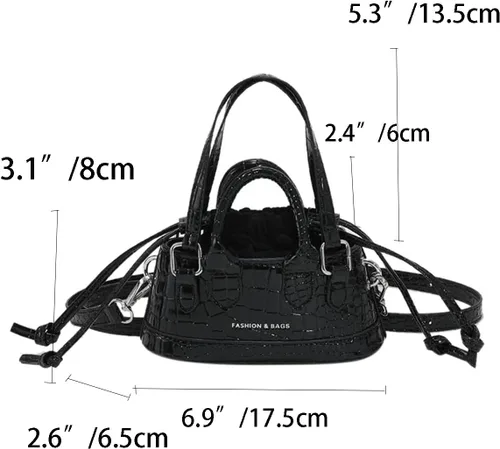 Vista 6 de Verdusa Bolso cruzado metálico para mujer, bolso de hombro con cordón