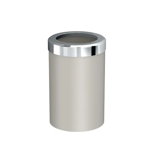 Vista 17 de Gatco Cubo de basura pequeño con tapa, redondo de acero inoxidable de 3 galones, debajo del fregadero, latón cepillado, para baño, dormitorio