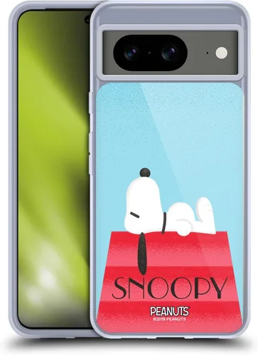 Vista 291 de Head Case Designs Snoopy Deco Dreams - Funda de gel con licencia oficial de Peanuts Blue Pattern [protección de grado militar] compatible con Google