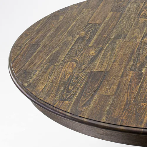 Vista 5 de East West Furniture F2MZ7-748 - Juego de mesa y sillas de cocina de 7 piezas que consta de una mesa redonda de comedor con pedestal y 6 sillas