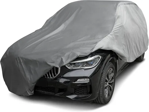Vista 7 de XCAR - Funda impermeable para automóvil, para todo tipo de clima, se adapta a sedanes de hasta 160 pulgadas Windproof Buckles, Breathable Fabric