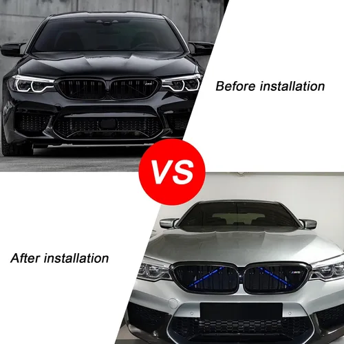 Vista 6 de Tiras de inserción de rejilla de repuesto para BMW F20 F30 F32 2012-2018, 320i 328i 330i 335i 420i 428i 435i accesorios (azul, serie 3)