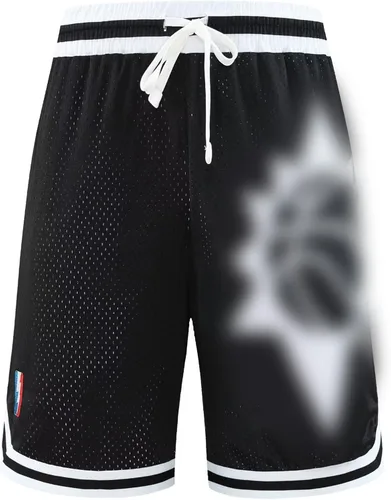 Vista 3 de DIOTSR Pantalones cortos deportivos de baloncesto para hombre, pantalones cortos de malla para entrenamiento casual para correr, con bolsillos