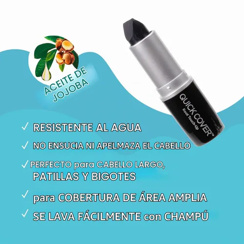 Vista 4 de RED by Kiss Barra de retoque de raíz de cobertura rápida, corrector temporal de cabello gris resistente al agua con cepillo para raíces y barba, 1