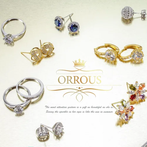 Vista 5 de Aretes de tapón con chapado de oro de 18 quilates y zircón cúbico (6.80quilates)