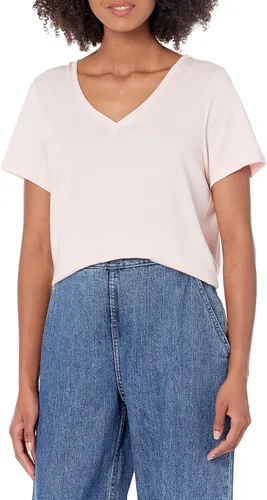 Vista 4 de HUE Camiseta de pijama de manga corta con cuello en V para mujer
