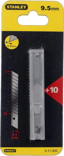 Vista 10 de Stanley 0-11-300 Snap Off Blade en Dispensador (10 piezas), Plata