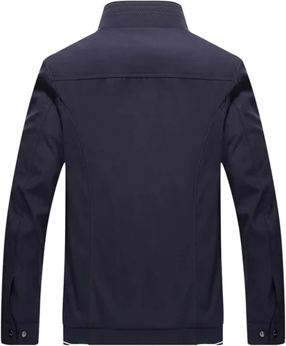 Vista 3 de HaoMay Chaquetas ligeras con cremallera completa para hombre