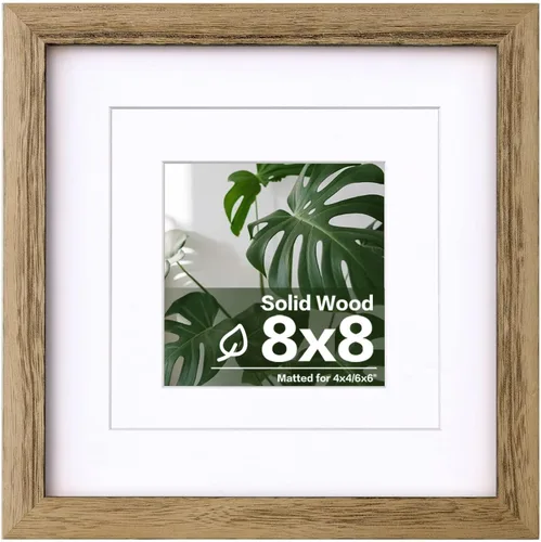 Vista 70 de Egofine - Portarretratos de 4 x 6 pulgadas, de madera maciza con plexiglás, para fotos de 3.5 x 5 con paspartú o de 4 x 6 sin paspartú, para colocar