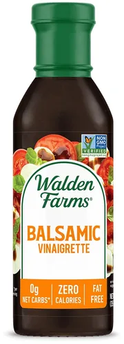 Vista 50 de Walden Farms Vinagreta balsámica de pera y blanca, sin calorías, sin gluten, baja en carbohidratos, apta para dieta cetogénica, vegana, sin azúcar