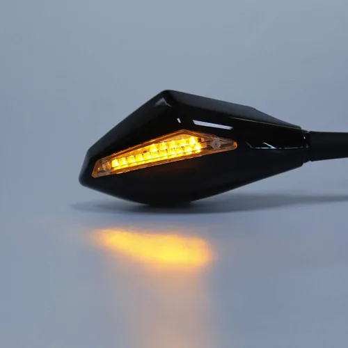 Vista 3 de TCMT Espejos LED integrados para Honda VFR800 Interceptor 03-07 Kawasaki Ninja ZX-10R 2004-2011 KTM RR312 08-09 Suzuki GSXR1000 09-11 Yamaha YZF-R6