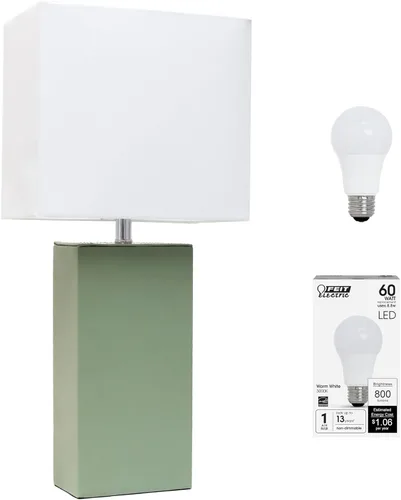 Vista 28 de Elegant Designs LT1025-PRP-LB Lámpara de mesa moderna envuelta en cuero para sala de estar, pasillo, entrada, dormitorio, oficina, púrpura
