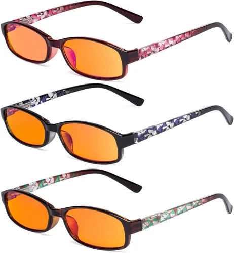 Vista 9 de Eyekepper 3 Pack Blue Light Blocking Eyeglasses Crystal Clear Computer Readers